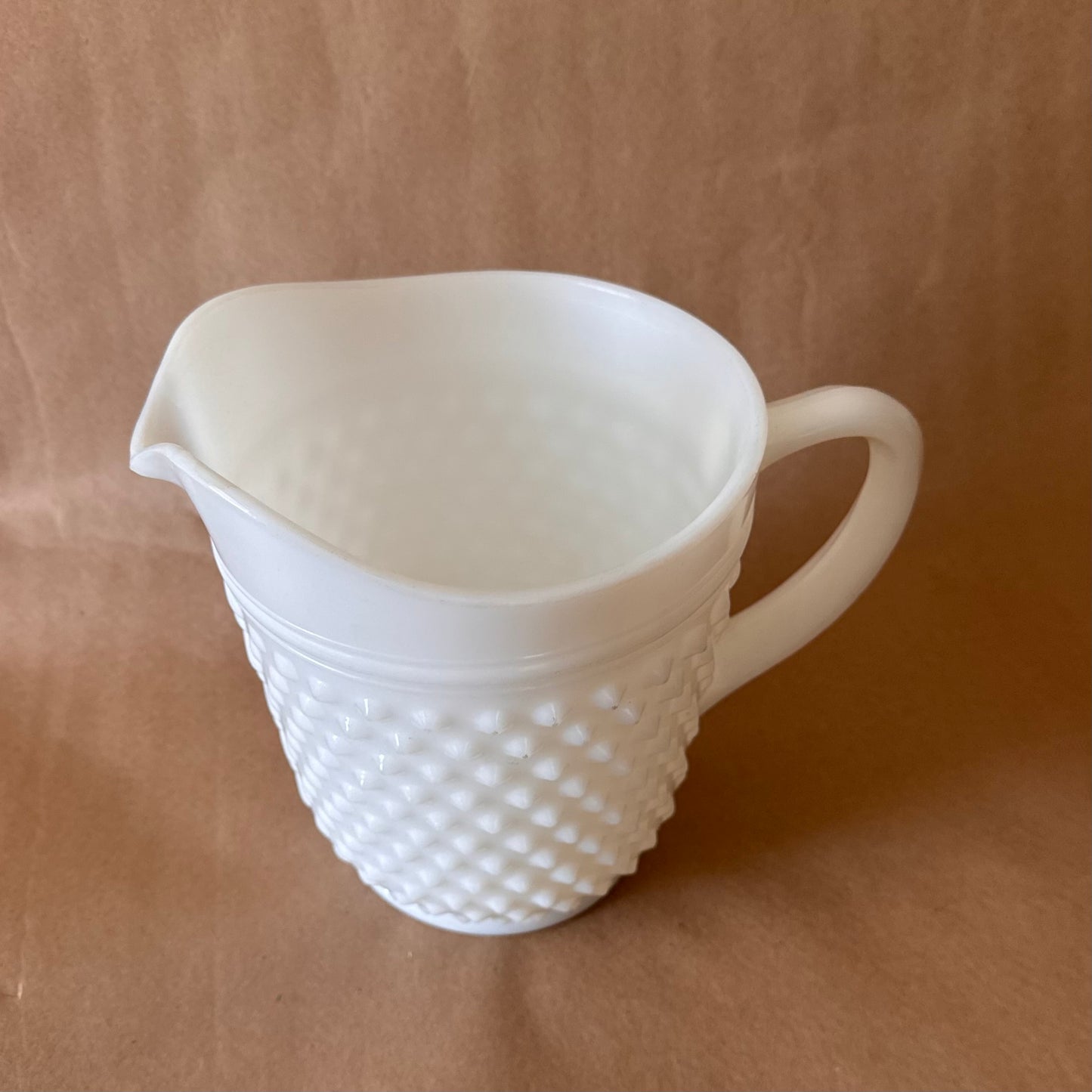 Hobnail Milk Glass Pitcher