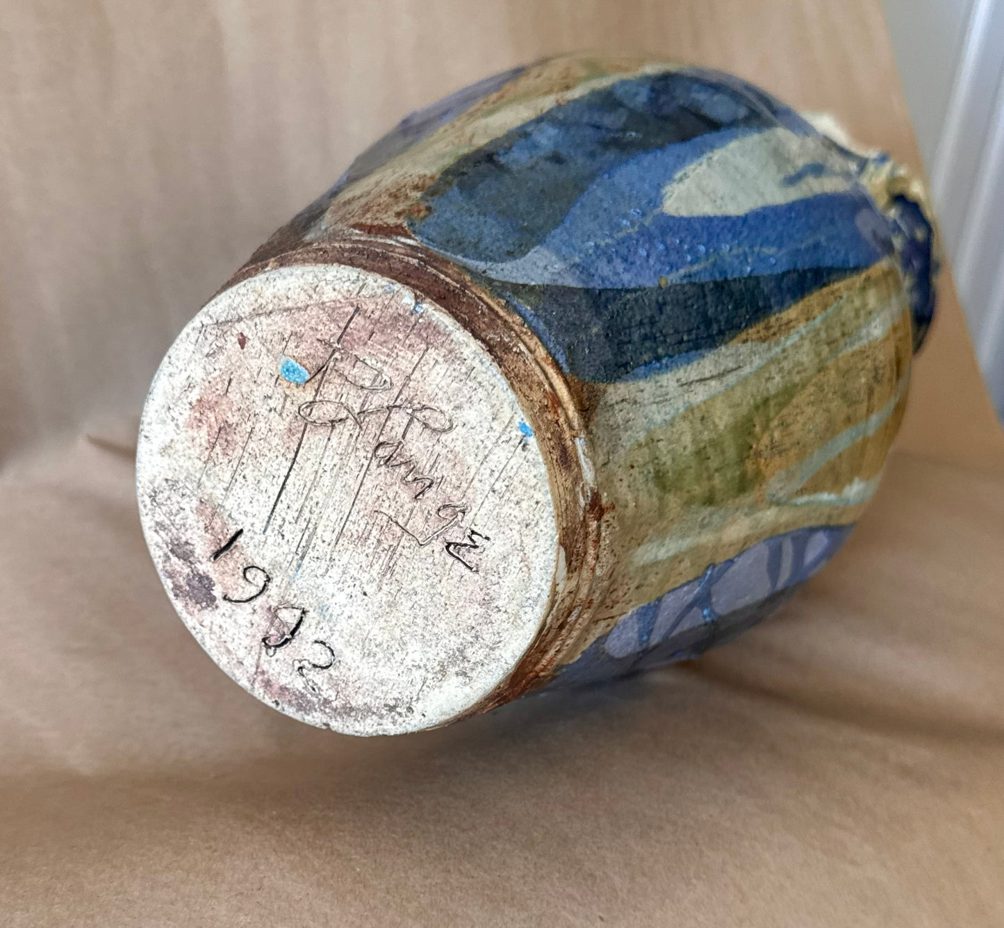 Studio Pottery Vase, Signed and Dated 1992