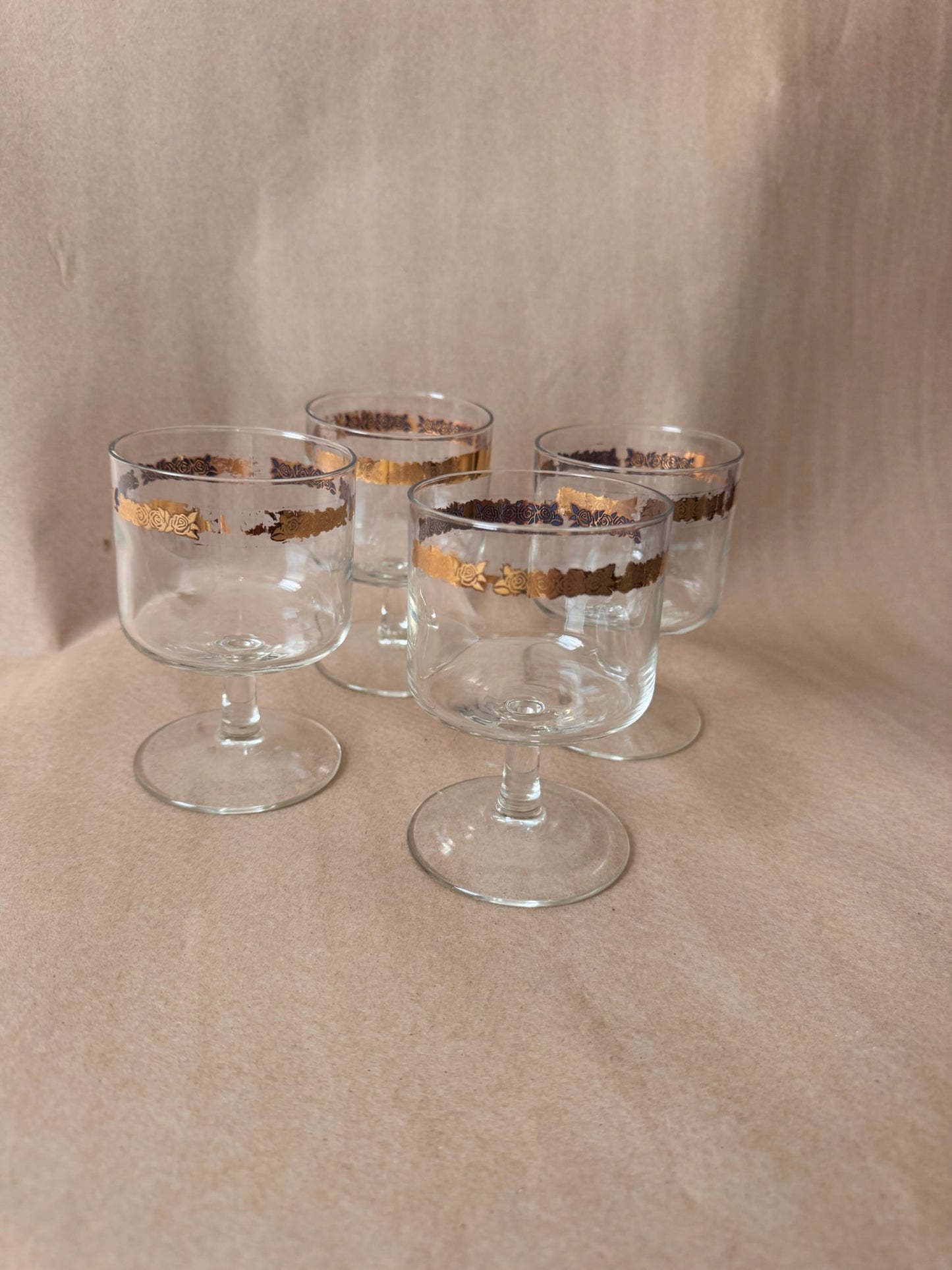 Gold Rimmed Cocktail Set (4 glasses)