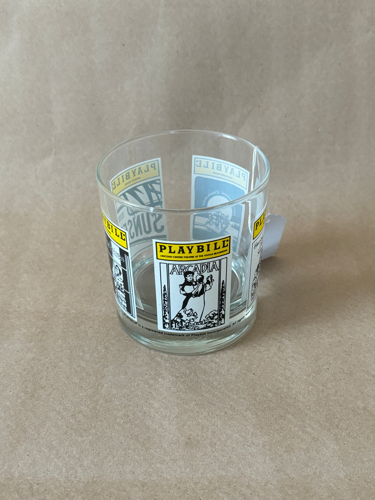 Playbill Broadway Souvenir Rocks Glass