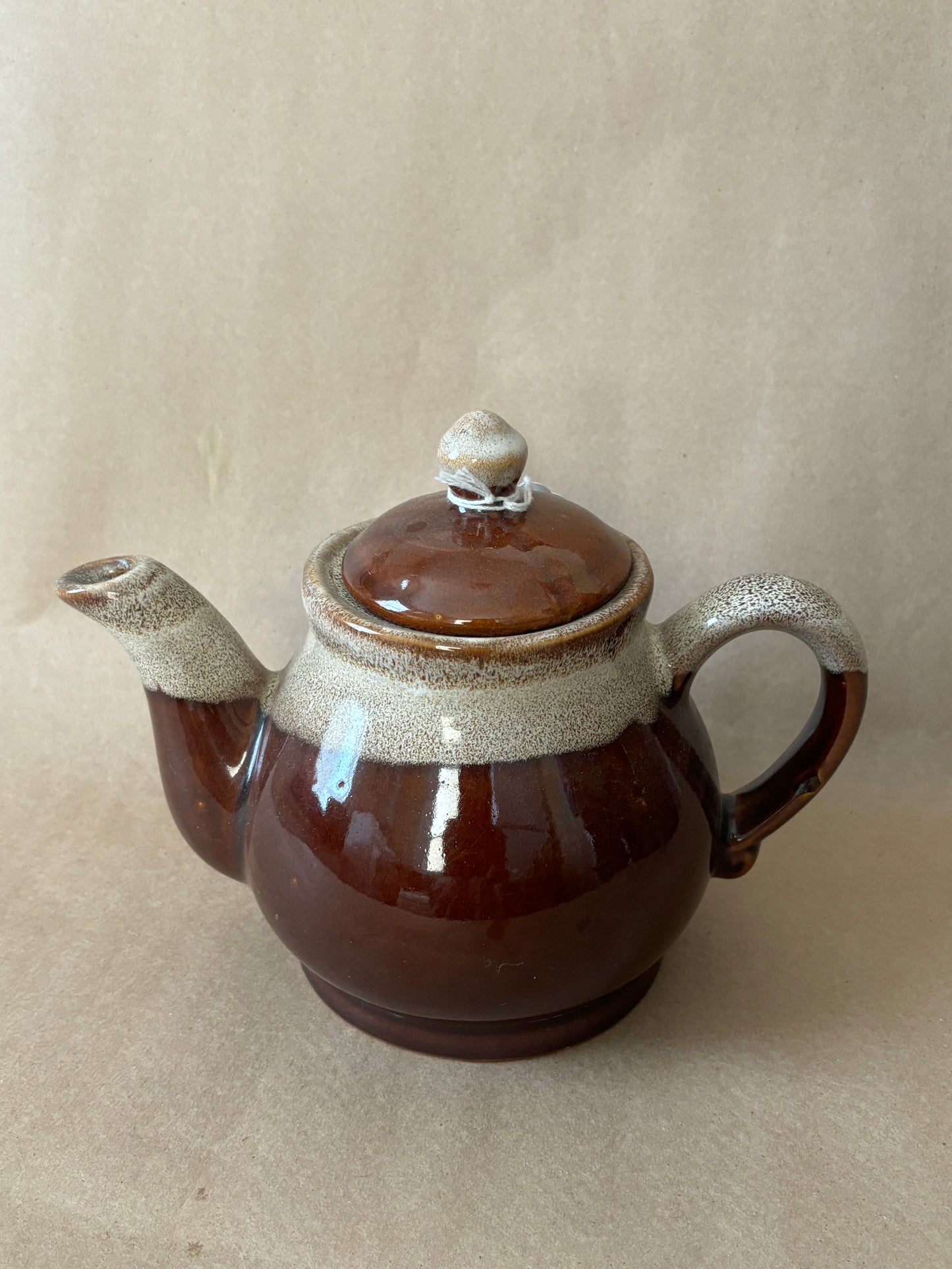 Brown Drip Glaze Stoneware Teapot