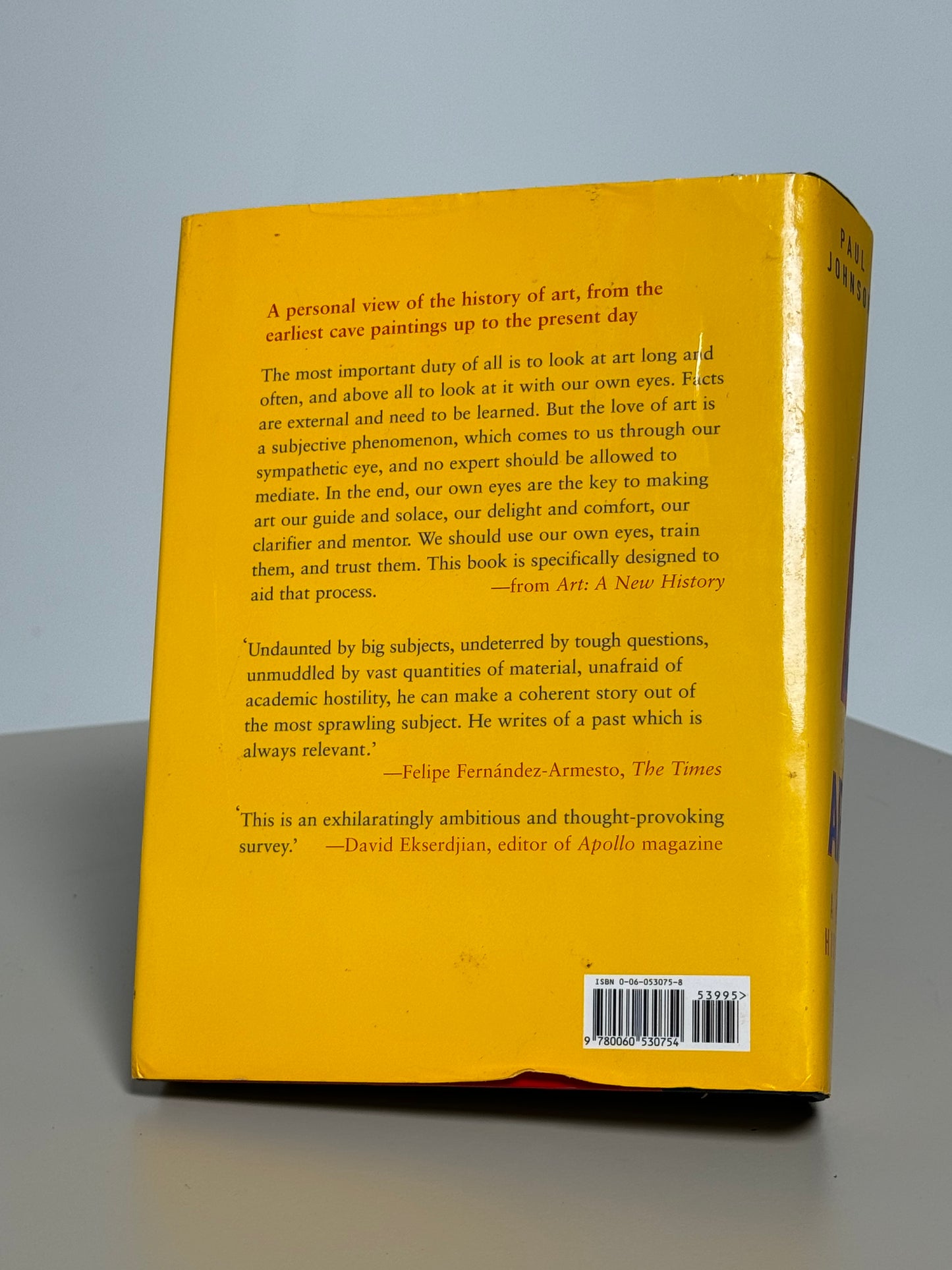 Art a New History by Paul Johnson 2003