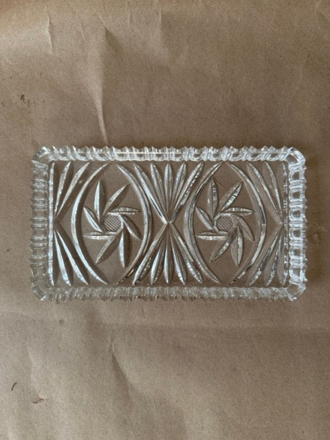 Pressed Glass Vanity Tray