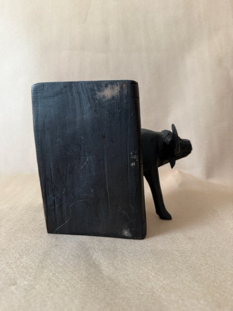 Carved Wood Water Buffalo Bookend