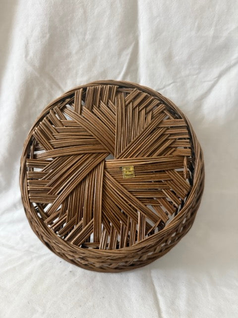 Round Braided Rattan Basket