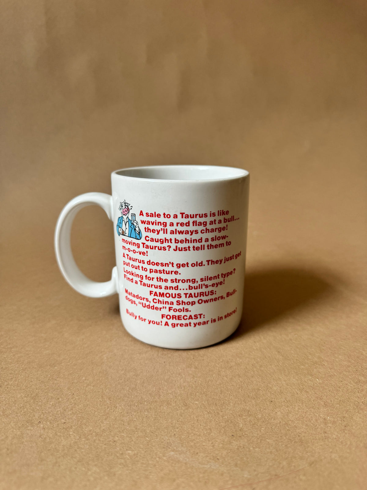 Vintage Taurus Zodiac Novelty Mug