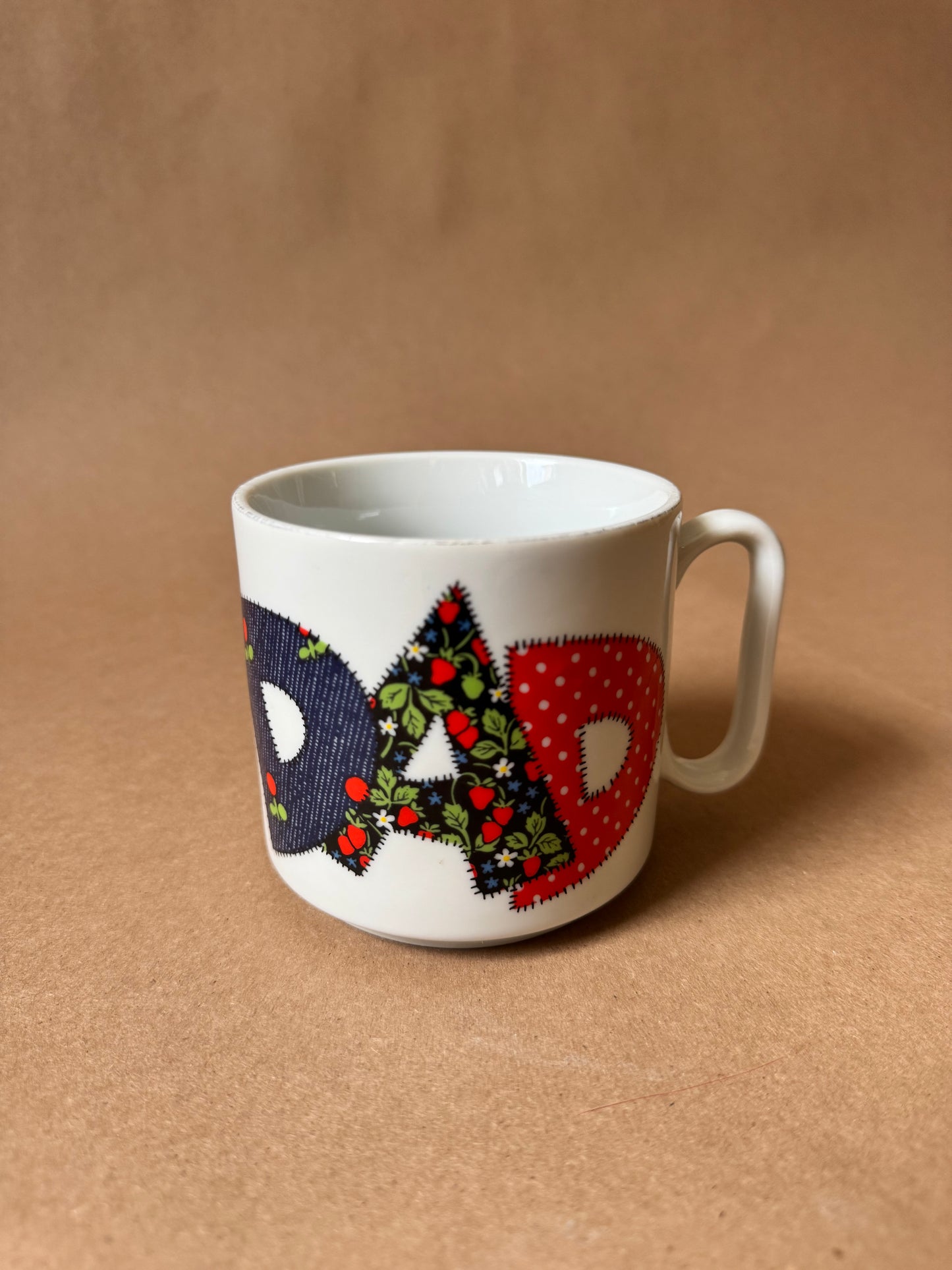 Vintage "DAD" Patchwork Print Mug
