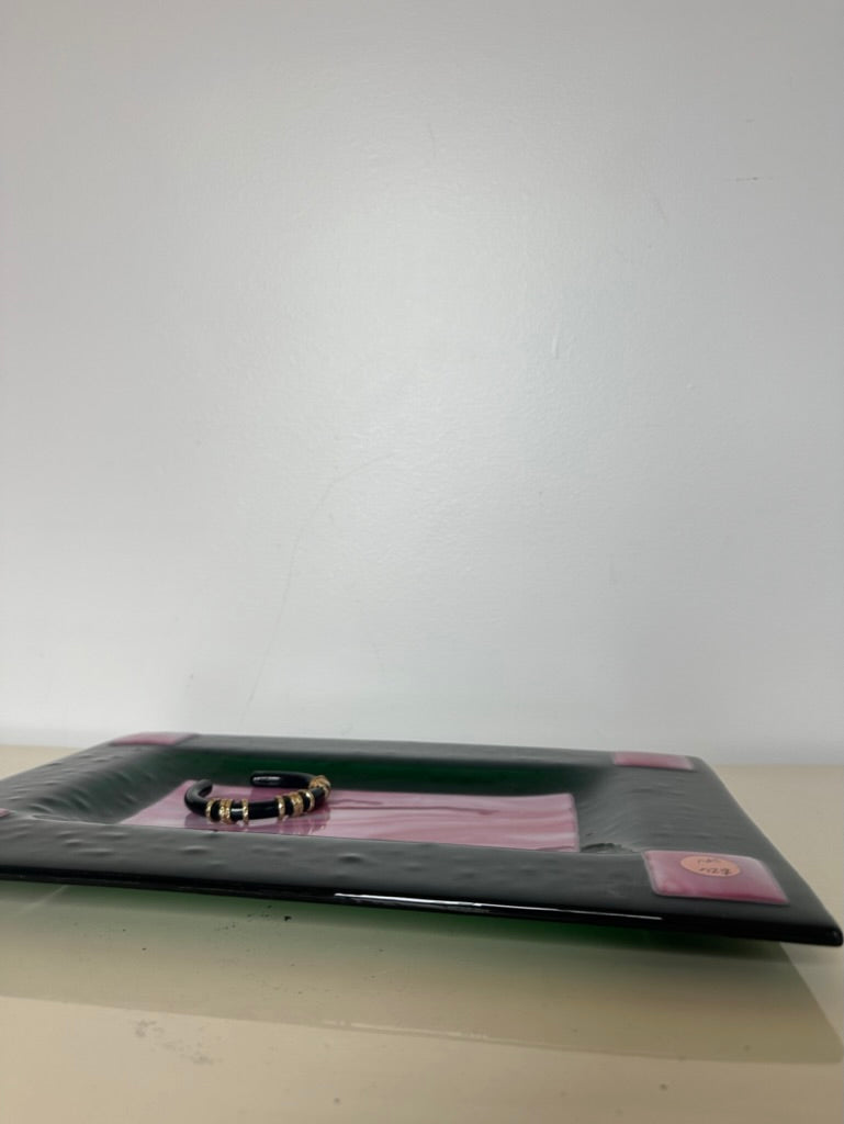 Vintage Handblown Glass Tray