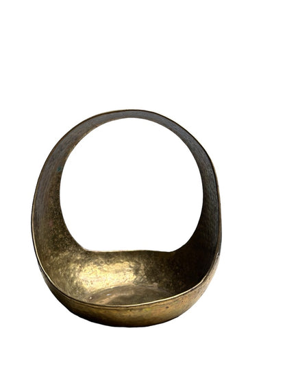 SOLD Hammered Brass Basket