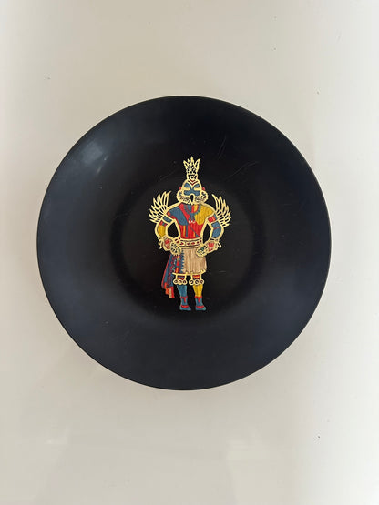 Mid Century Couroc Dish Humming Bird Kachina