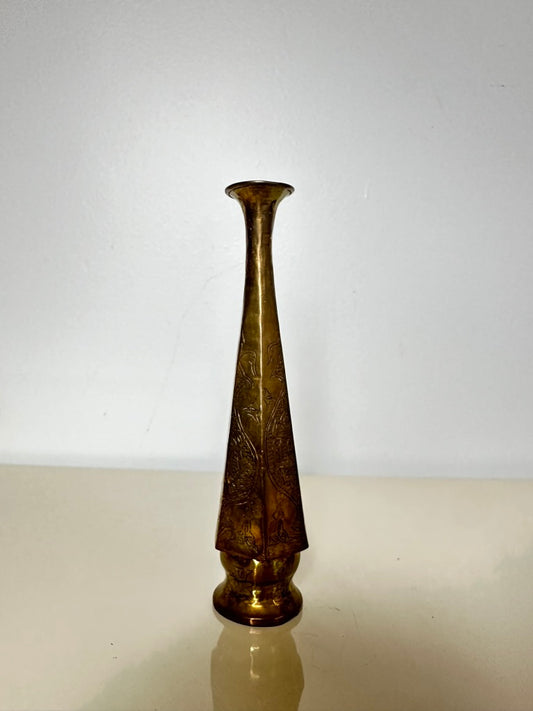 Slender Brass Bud Vase