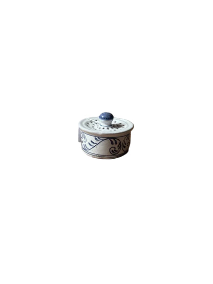 Vintage Hand-Painted Perforated Lid Jar