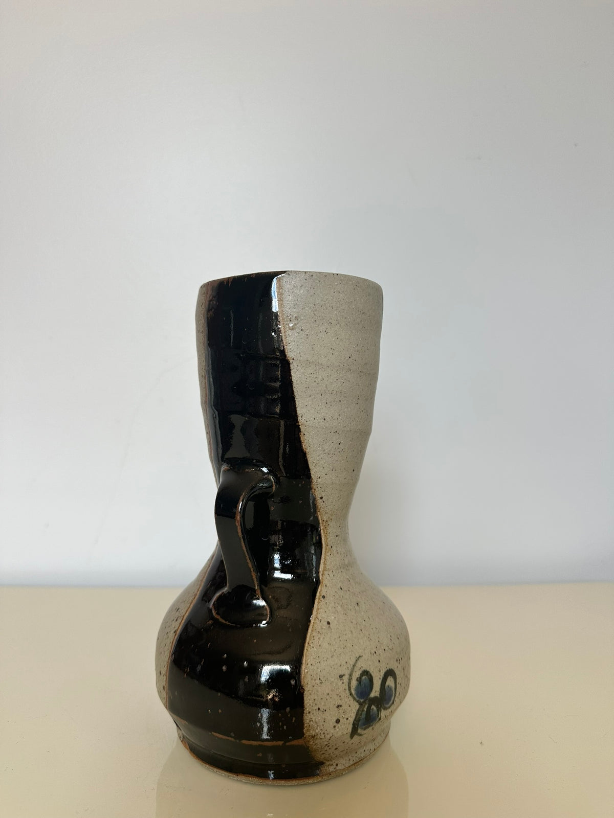 Stunning Stamped Ceramic Vase with Handles
