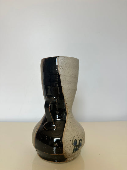 Stunning Stamped Ceramic Vase with Handles