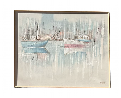 1970s Lee Reynolds Tugboat Painting