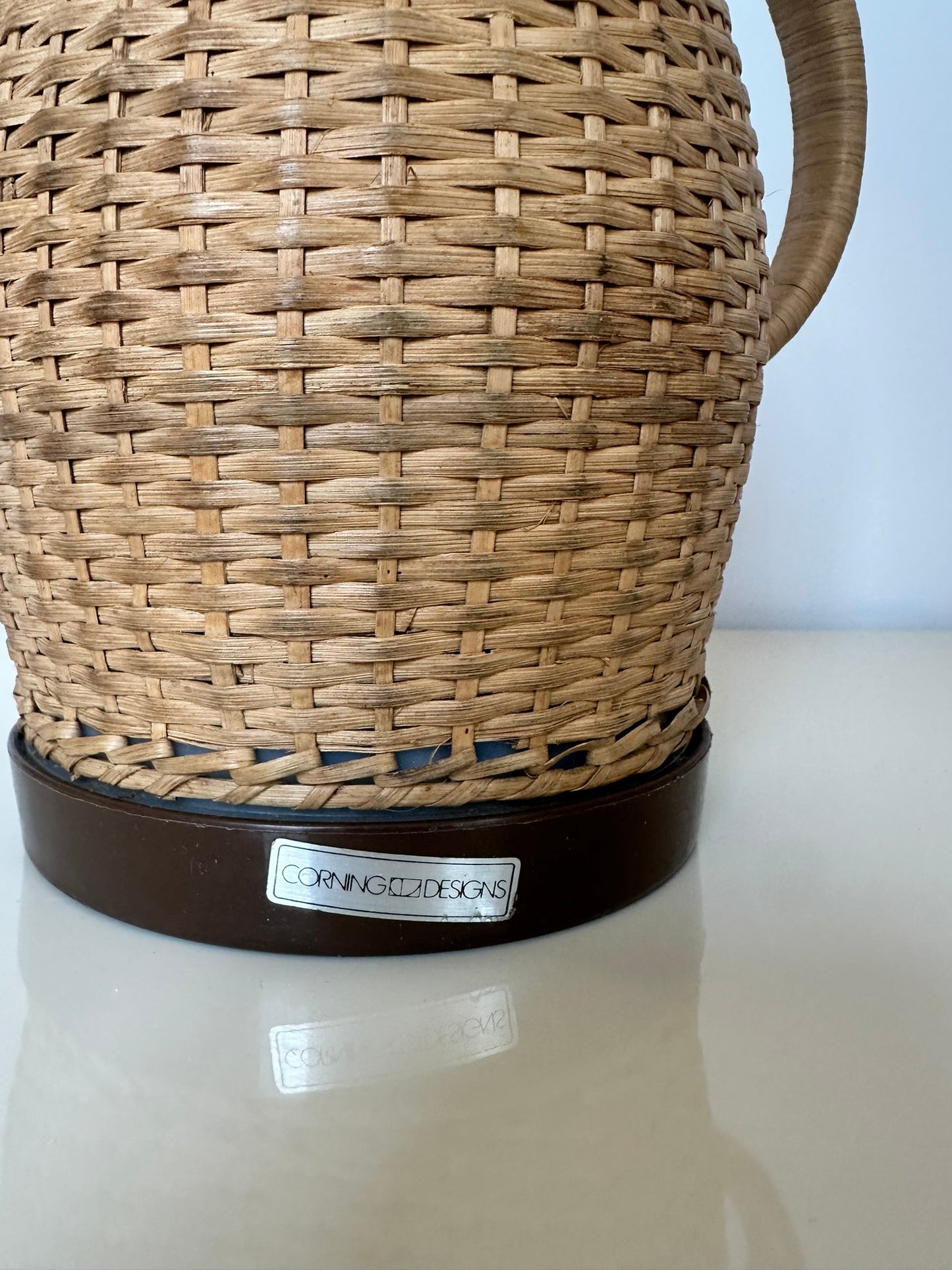 Vintage Wicker Coffee or Tea Thermos