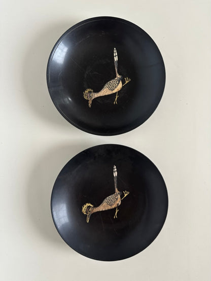 Vintage Couroc Roadrunner dish