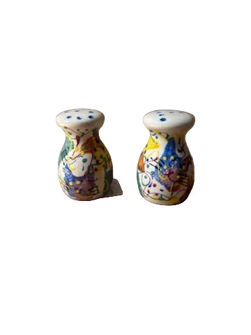 Hand-Painted Abstract Salt & Pepper Set
