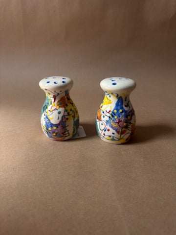 Hand-Painted Abstract Salt & Pepper Set