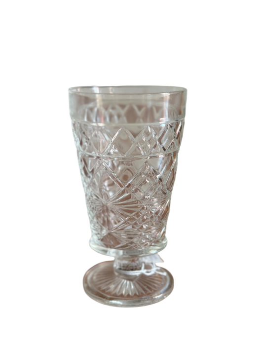 Crystal cut clean glasses (set of 2)