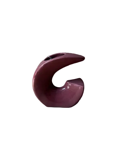 Postmodern Mauve Curved Vase