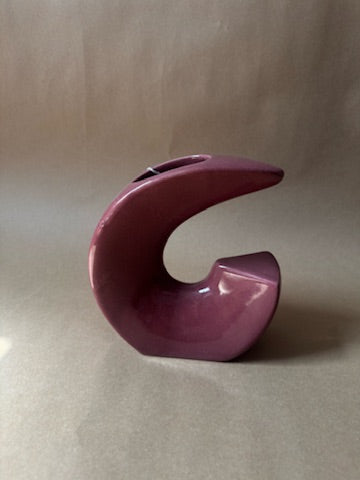 Postmodern Mauve Curved Vase