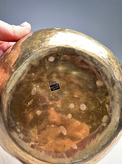SOLD Hammered Brass Basket