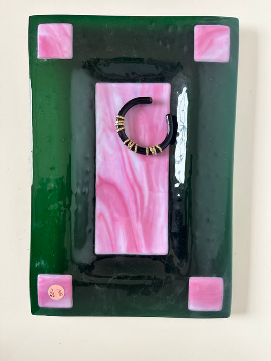 Vintage Handblown Glass Tray