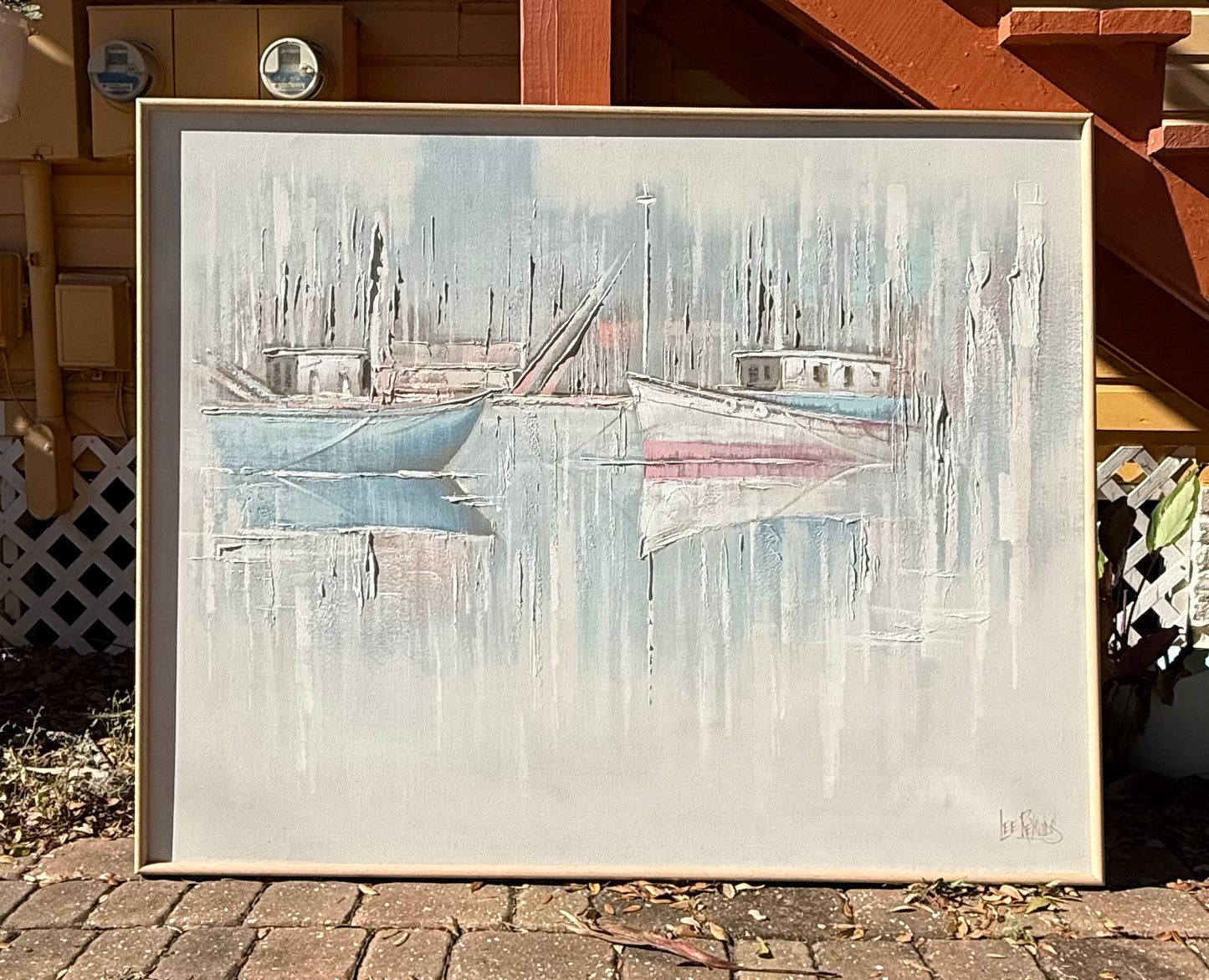 1970s Lee Reynolds Tugboat Painting