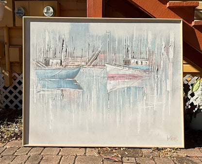 1970s Lee Reynolds Tugboat Painting
