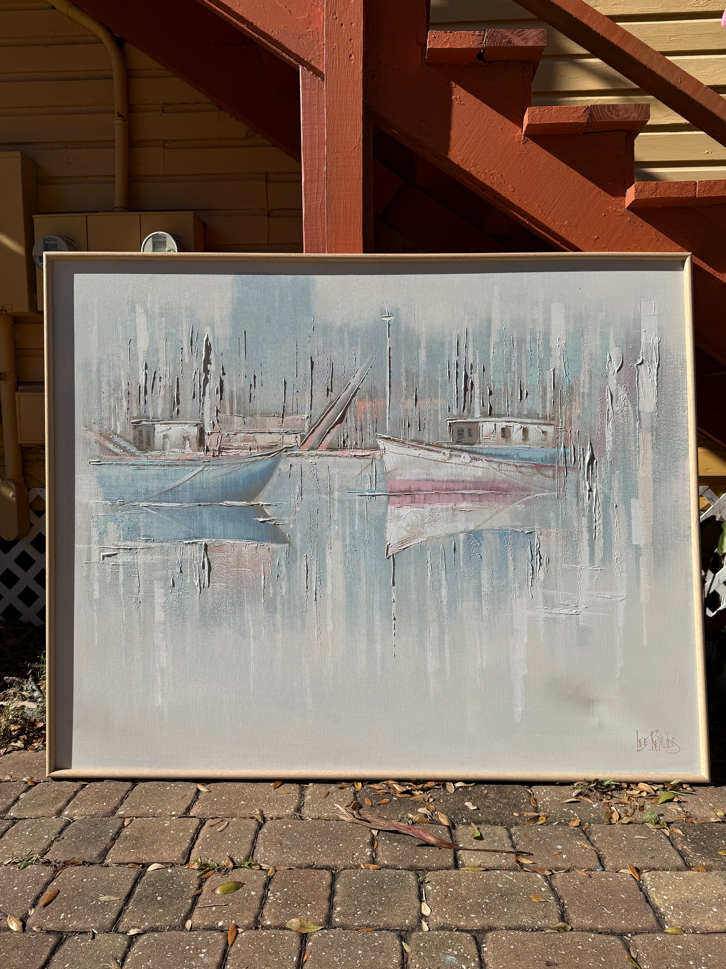 1970s Lee Reynolds Tugboat Painting