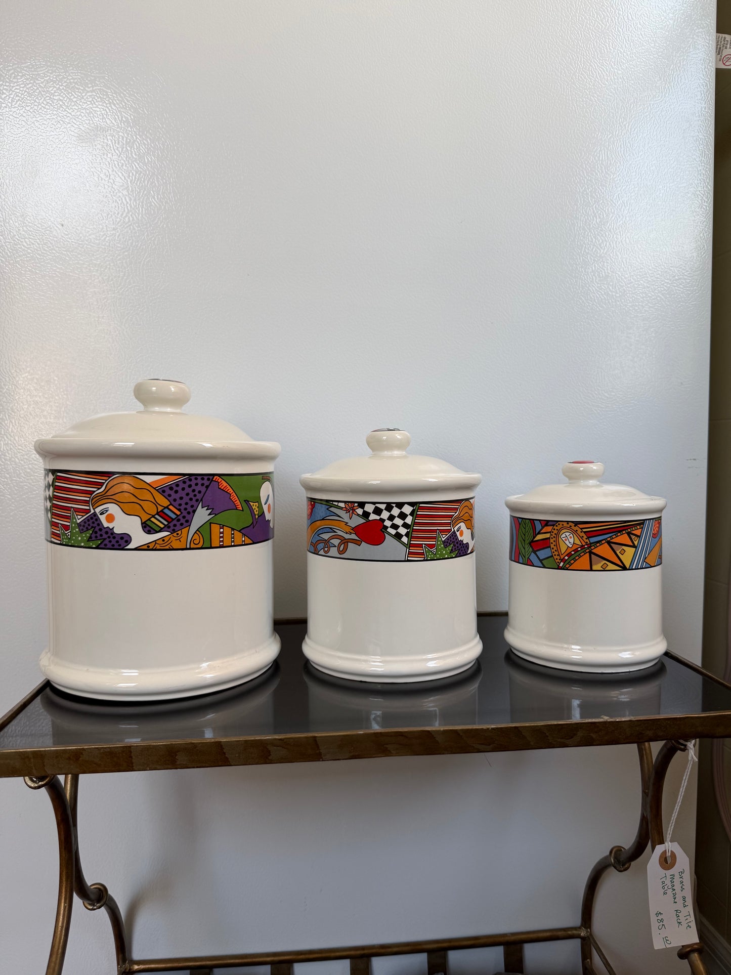 Vintage Vitromaster Metropolitan Ceramic Storage Container Set (3)