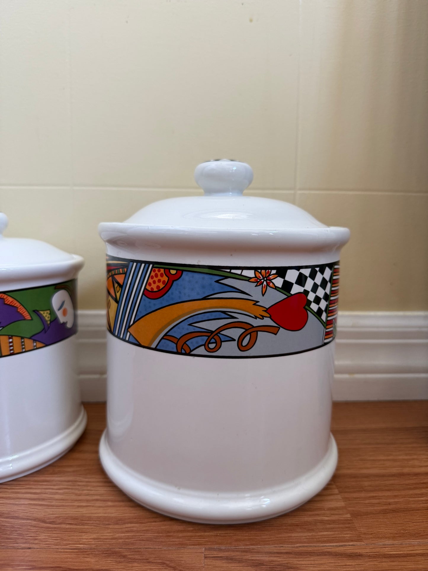 Vintage Vitromaster Metropolitan Ceramic Storage Container Set (3)