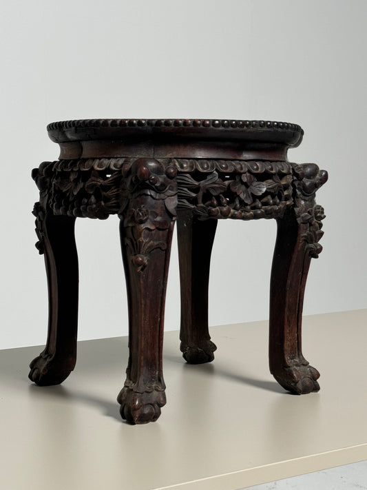 Antique Asian Carved Plant Table