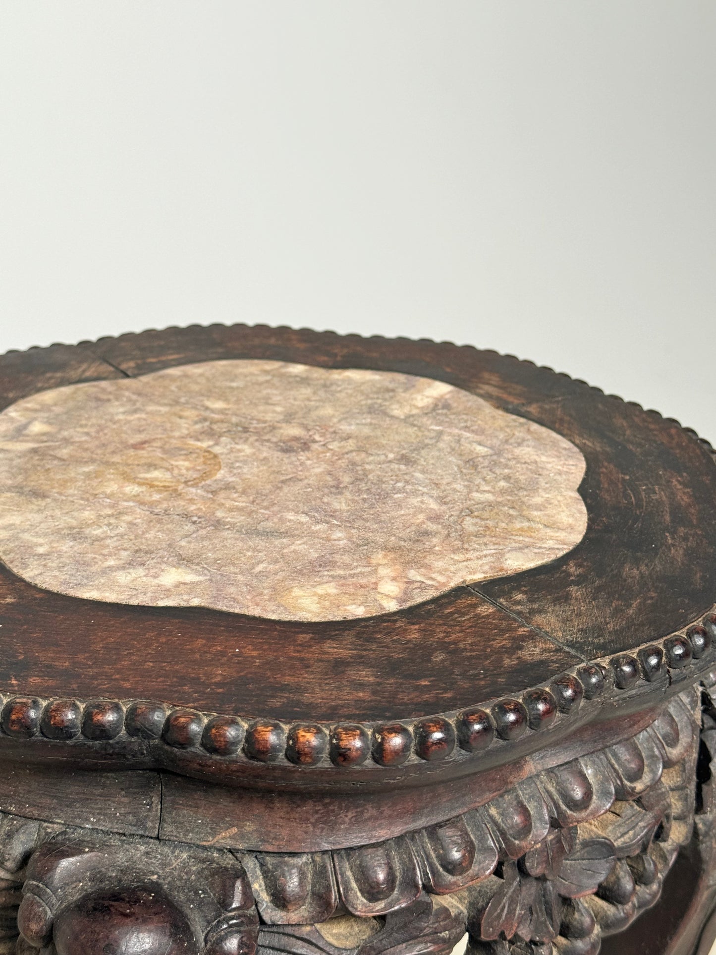 Antique Asian Carved Plant Table