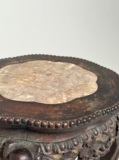 Antique Asian Carved Plant Table