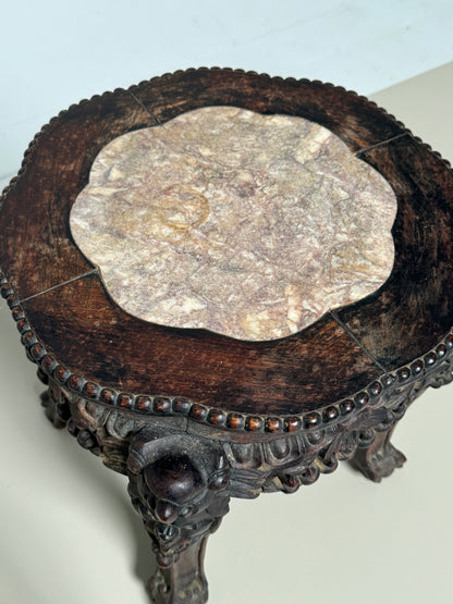 Antique Asian Carved Plant Table