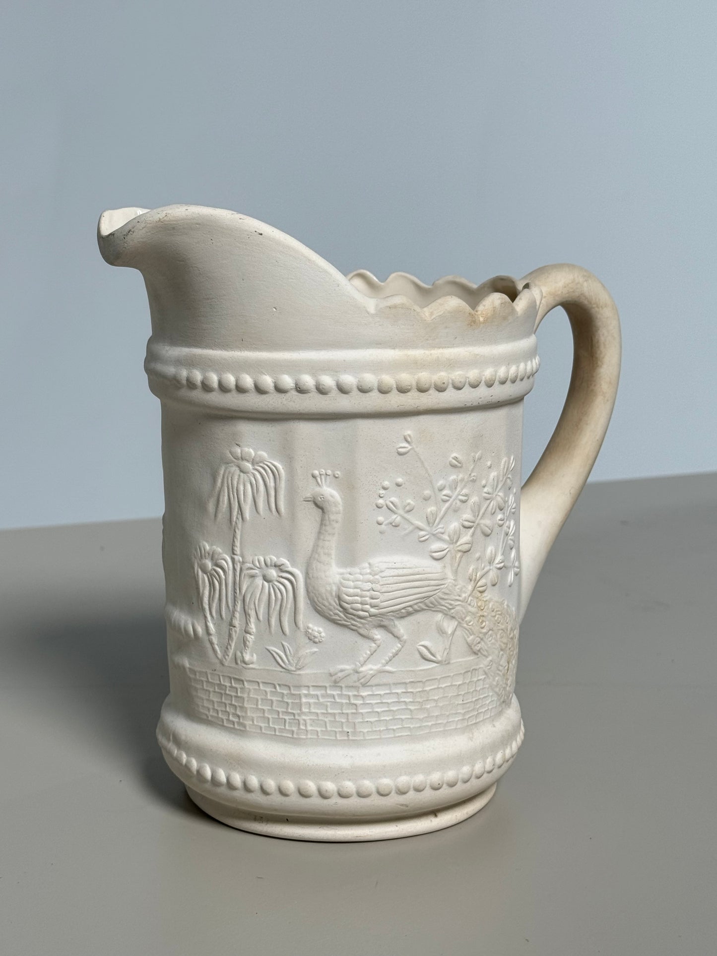 Ivory Ceramic Water Pitcher