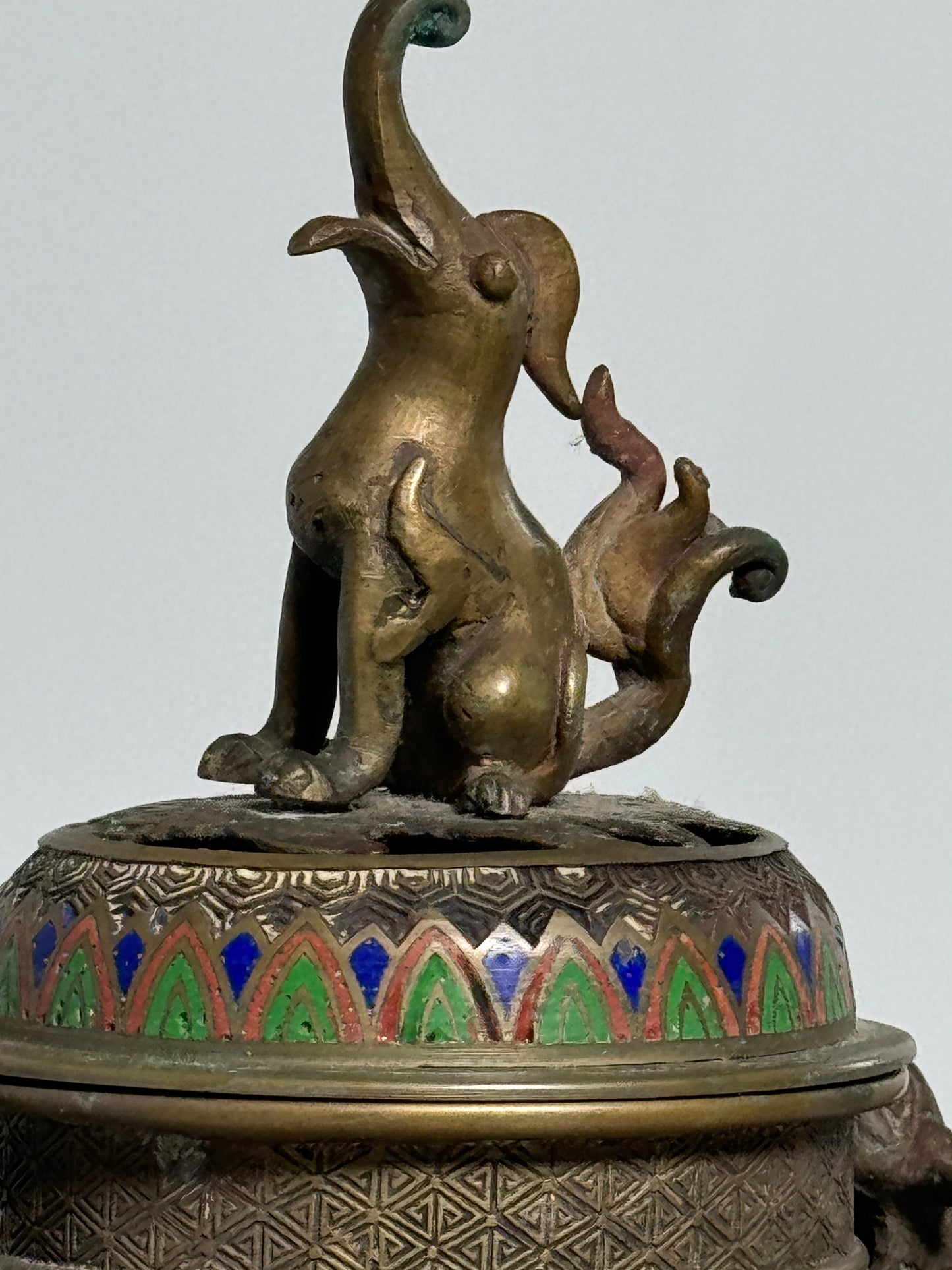 19th Century Cloisonne Bronze Incense Burner