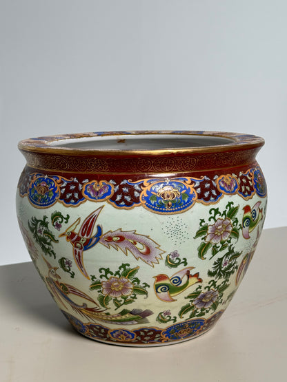 Vintage Hand Painted Cachepot