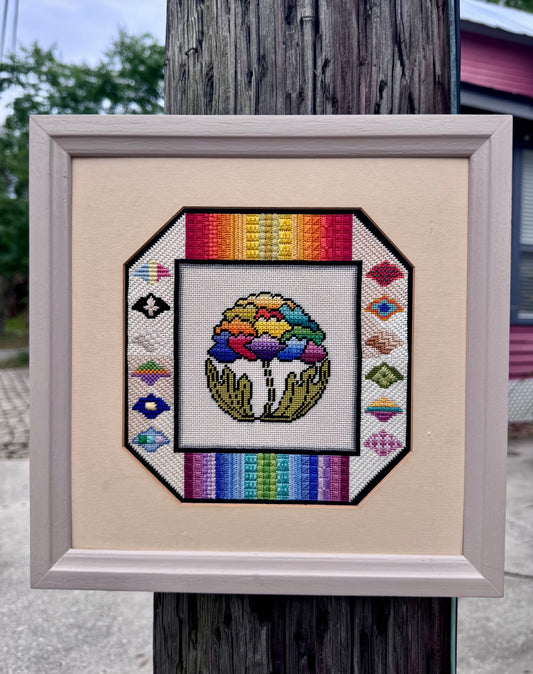 Colorful Cross-Stitch Piece