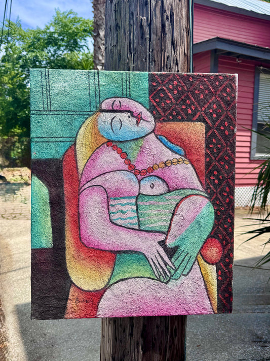 Benjamin Long Cubist Picasso Style Painting