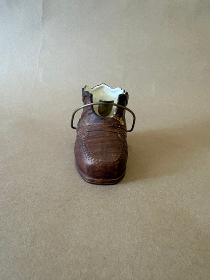 Ceramic Boot Planter with Brass Laces, Lego Japan