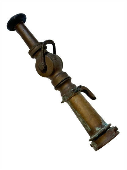 Antique Brass Fire Hose Nozzle by Larkin