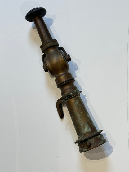Antique Brass Fire Hose Nozzle by Larkin