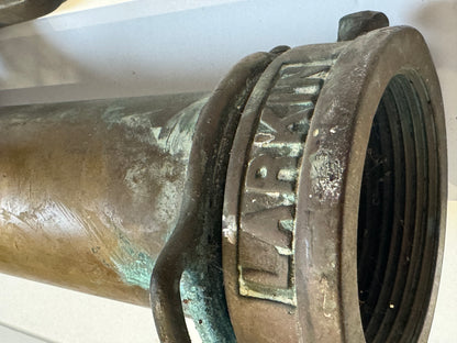 Antique Brass Fire Hose Nozzle by Larkin