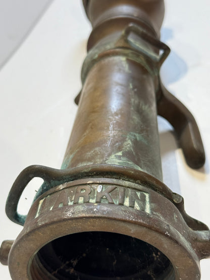 Antique Brass Fire Hose Nozzle by Larkin