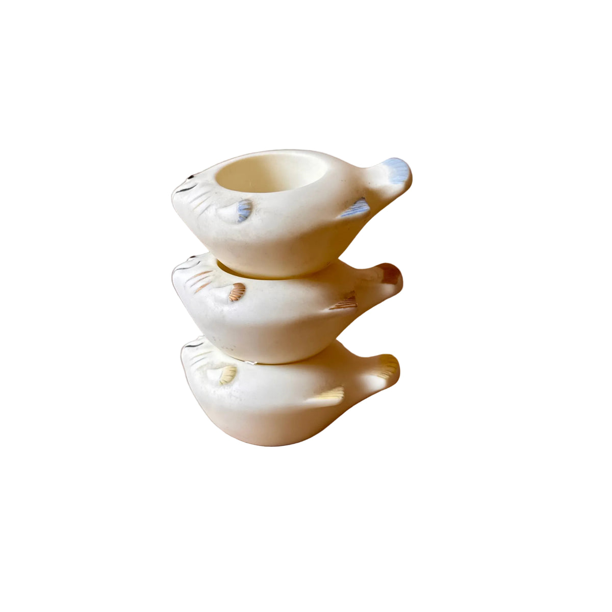 Ceramic Fish Tea Light Holders, Set of Three