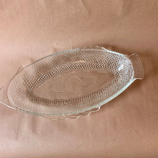 Pressed Glass Fish Platter
