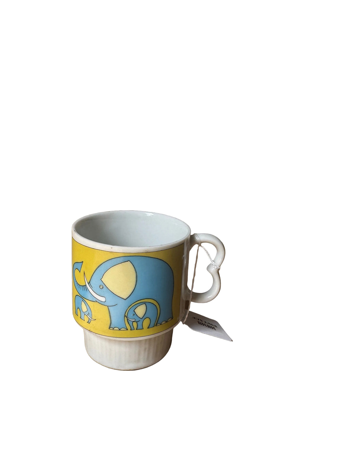 Vintage Elephant-Print Stacking Mug